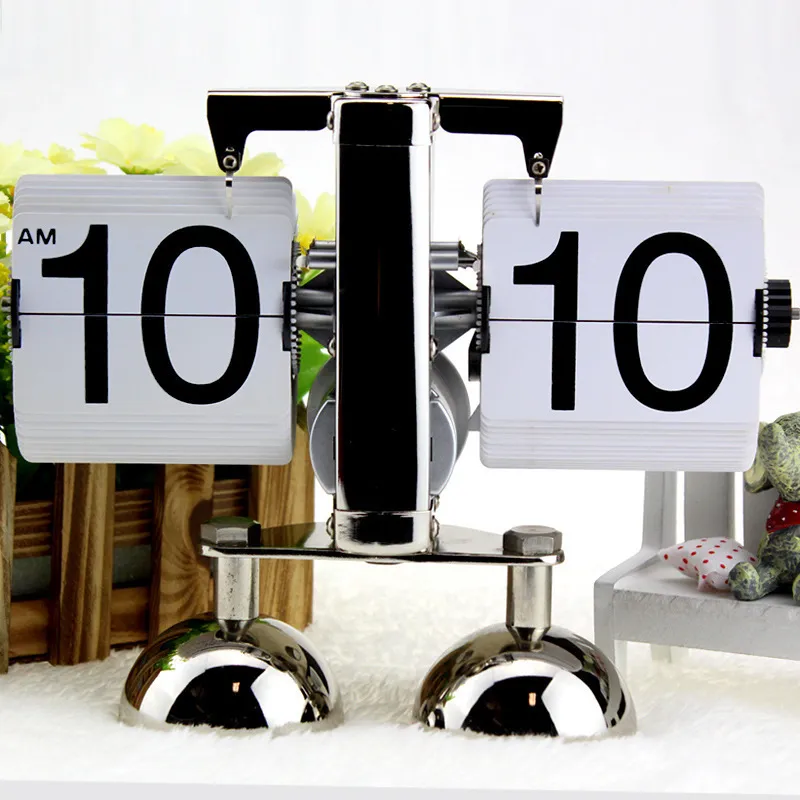 Desk Table Clocks Mechanical Flip Digital Clock For Office And Home ...