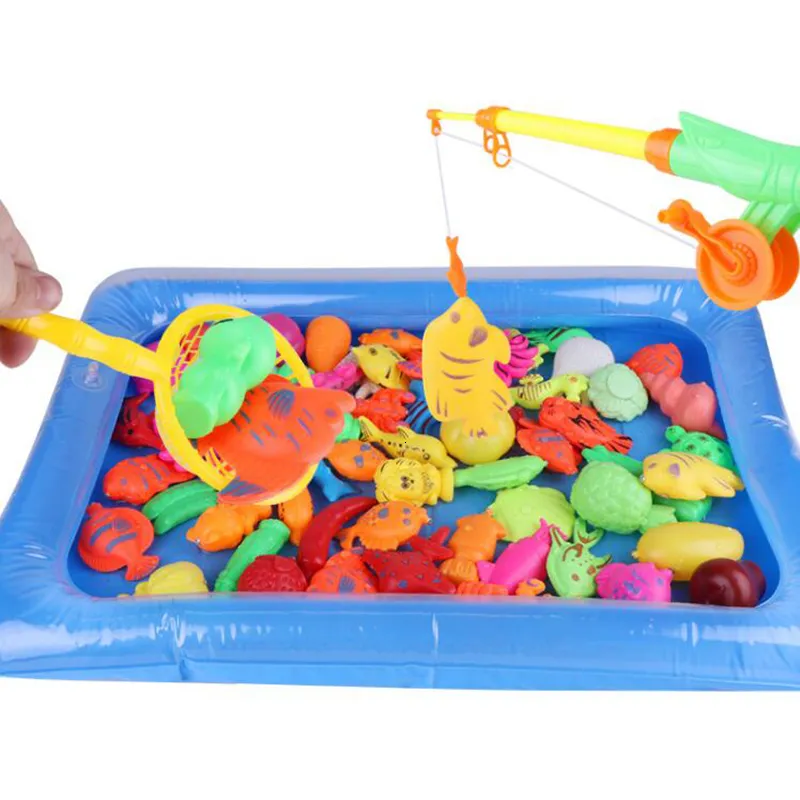Magnetic Fishing Toy Set For Kids Garden Water Table Toy With Fish