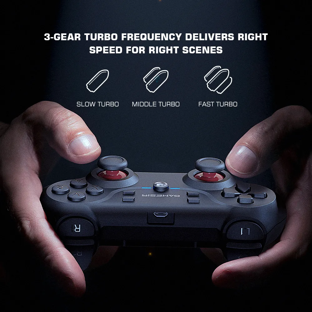 GameSir T3 Wireless Gamepad Controller with USB Bluetooth 2.4G for PC ...