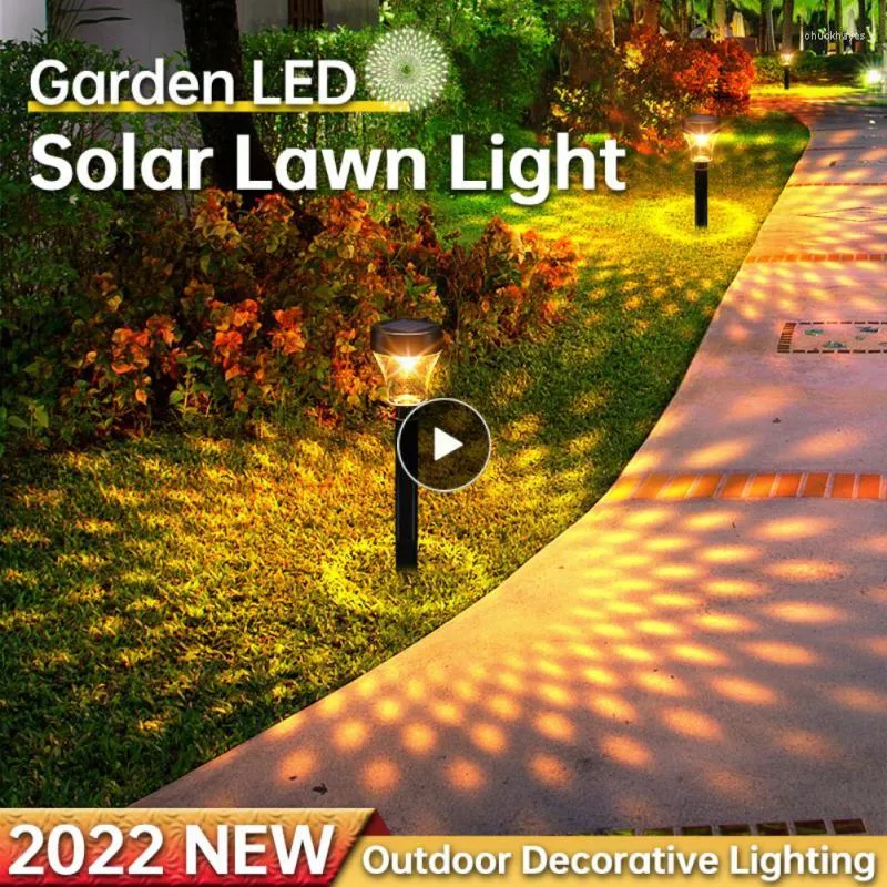 Juldekorativt landskap Shine Light Colorful For Yard Pathway Lawing Solar Powered Lamp Lantern Garden Lights
