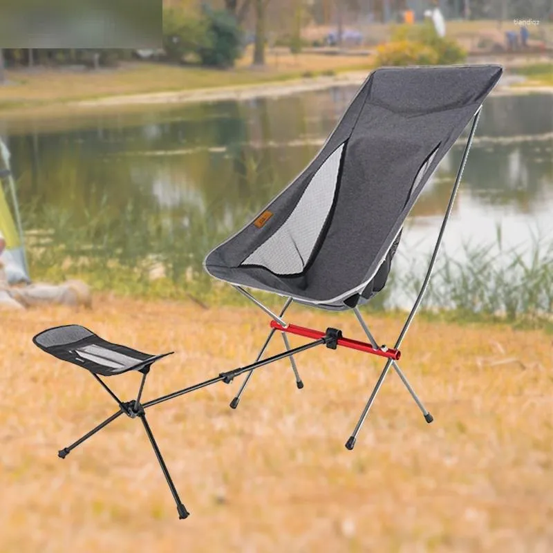 Mobilier de camping extérieur Portable pliable Camping chaise hauteur réglable pliant plage pêche