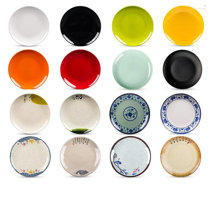 Bowls Imitation Porcelain A5 Melamine Plate Round Restaurant Commercial Color Shallow Bowl