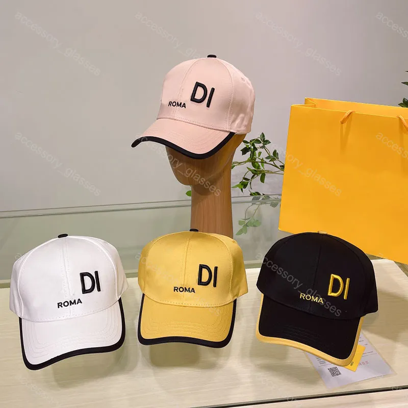 Designer-Baseballmütze, rosa Mütze, Stickerei, F, Casquette-Kappen, Snapback-Hüte für Herren und Damen, Sonnenschutz, Bonnet, Beanie Noir, gelbe Baumwoll-Sonnenhüte, Herren-Accessoires