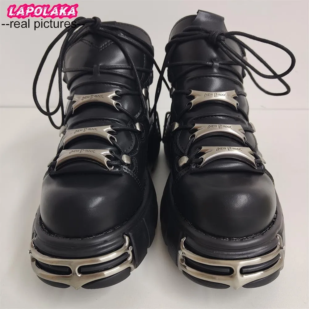 Amazon.com | New Rock 106 S1 Men's Goth Punk Black Metallic
