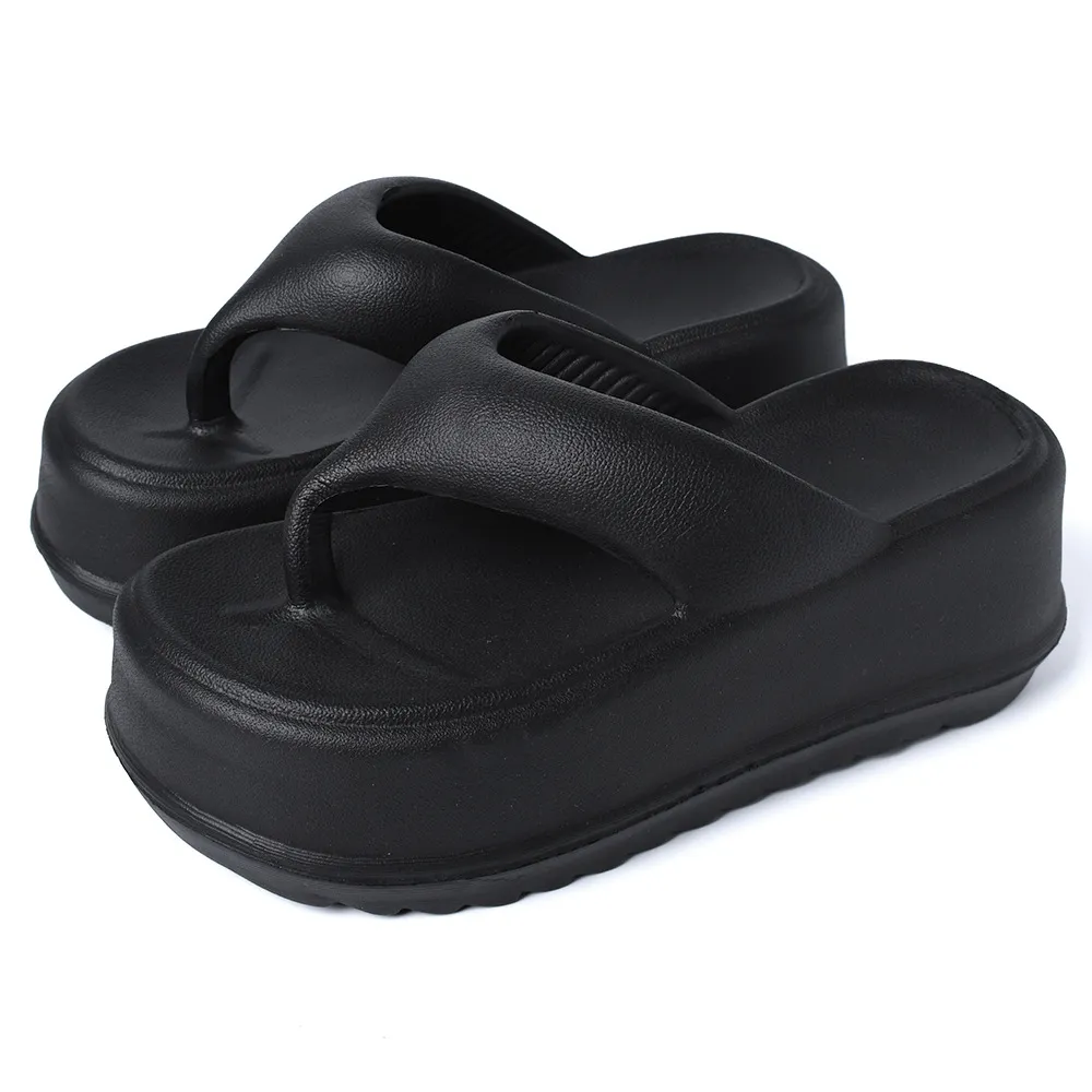 EVA Hausschuhe Plattform Dicke Sohle Keil Slipper Für Frauen Damen Mädchen Sommer Outdoor Sandalen Schwarz Weiß