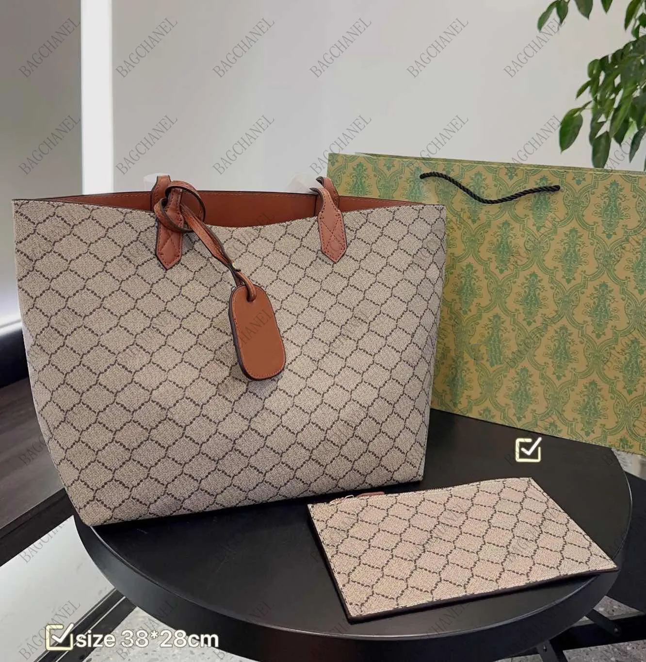 Bolsa de compras bolsa de luxo feminina bolsa de ombro de designer moda dupla clássica bolsas de corpo cruzado bolsas de grande capacidade