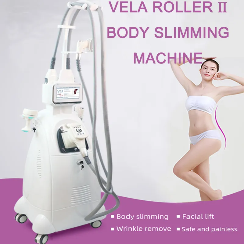 Vertikal fett kavitation maskin vakuum rullmassage fett cellulit reduktion vela kroppsformning utrustning infraröd laser rf hud förbryllande rynka ta bort behandling