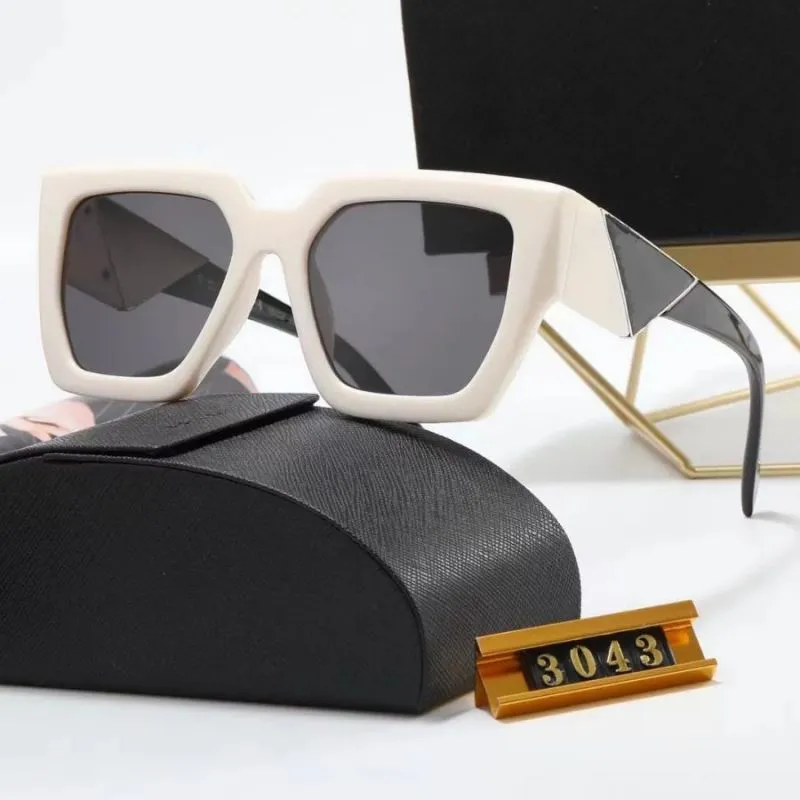 Moda Blanco marco completo mujer gafas de sol diseñador hombres anteojos grandes para mujer playa al aire libre Adumbral a prueba de luz anti UV gafas de sol de gran tamaño para hombre