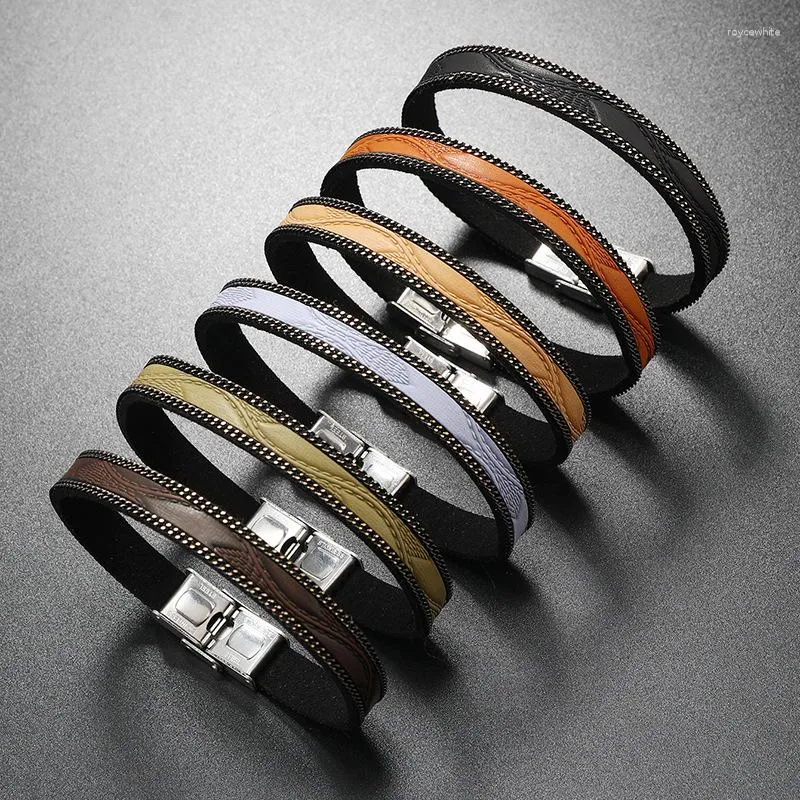 Charm Bracelets Vintage Leather Bracelet For Men Minimalist