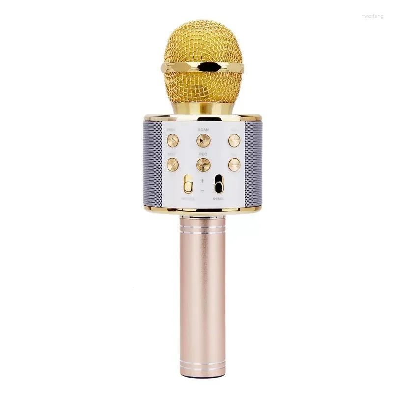 Mikrofonlar Stereo Cep Telefonu Mikrofon Karaoke El Taşıyıcı Kablosuz Bluetooth Kondenser Canlı Ses