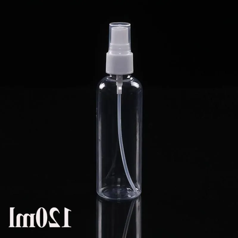 Clear Spray Bottle 120 ml tomma plastflaskor med fin dimsprutning 500st varm försäljning i USA CA EU DIETT