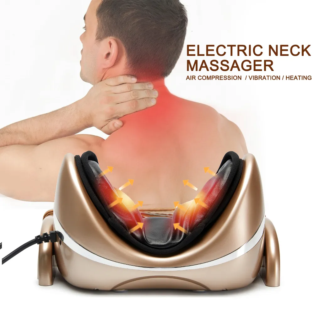 Andra massageföremål Luftkomprimering Knådning Nackkudde Cervical Chiropractic Traction Bår smärtlindringsmassager för traktor 230718