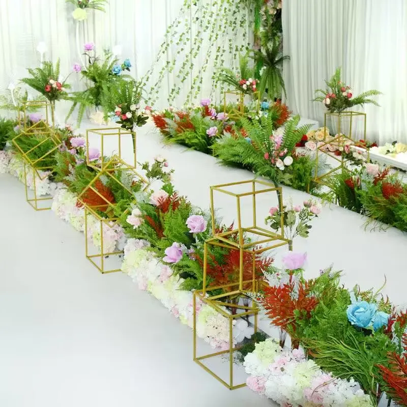 Party Decoration Dessert Table Cake Sweet Food Stand Wedding Road Lead Flower Rack White Gold Option