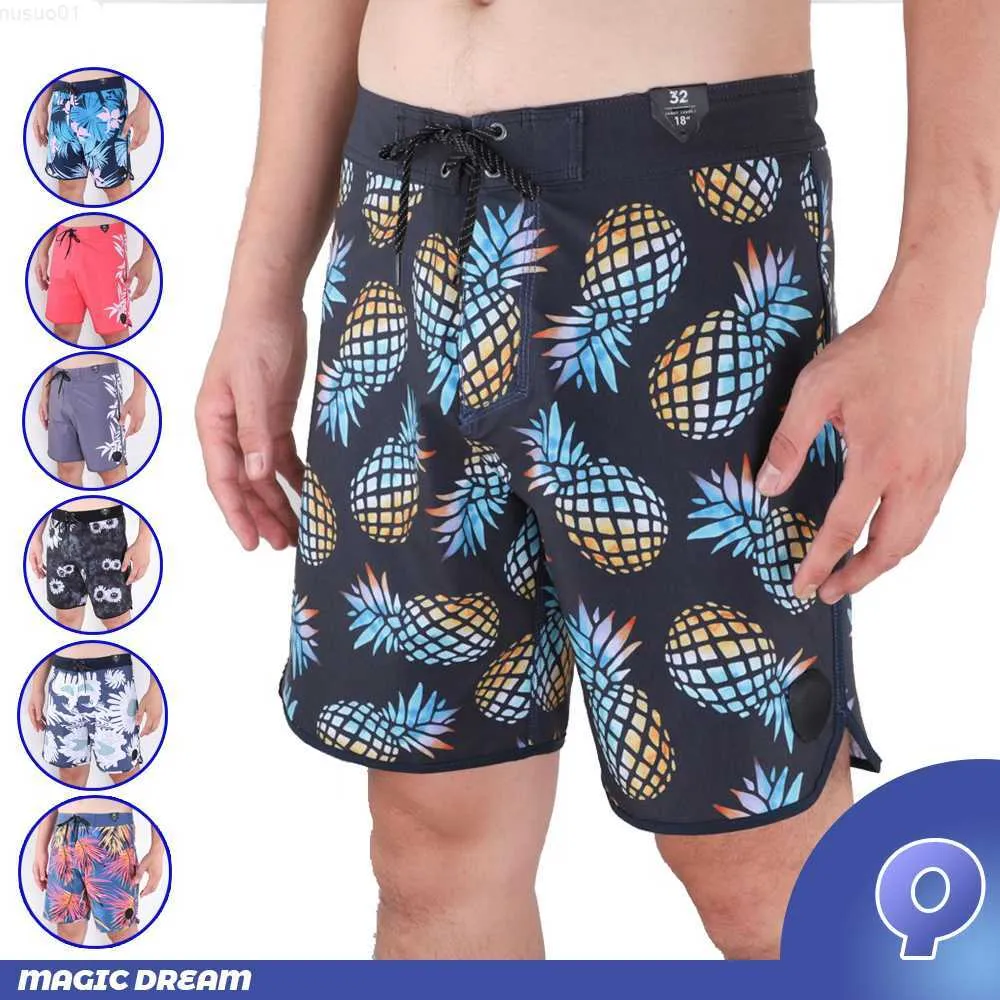 Shorts masculinos Shorts de surf de marca masculina Bermudas novas calças de praia à prova d'água de secagem rápida Shorts de surf de praia de marca L230719