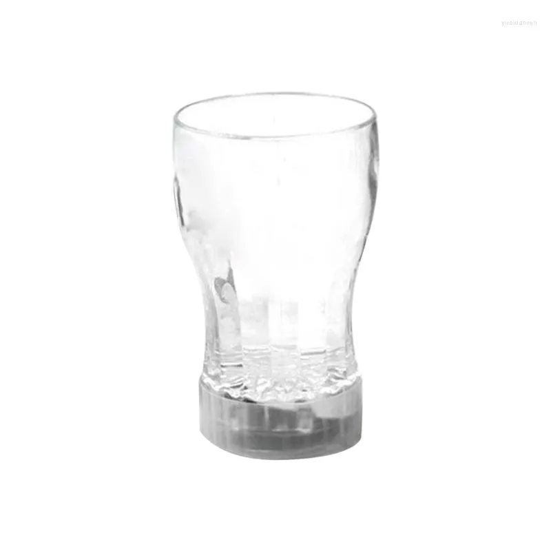 Tasses soucoupes matière plastique brillant à boire clignotant eau tasses Cocktail tasse soda pour fête de mariage