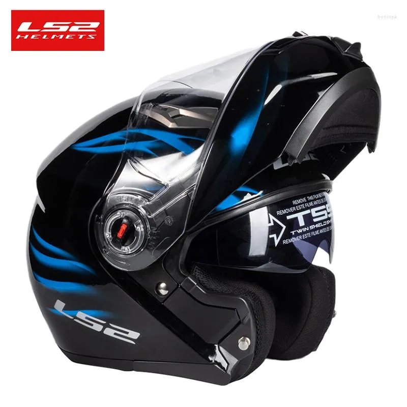 Casques de moto LS2 FF370 Casque rabattable à double lentille modulaire avec pare-soleil Casco Moto Capacete Certification ECE