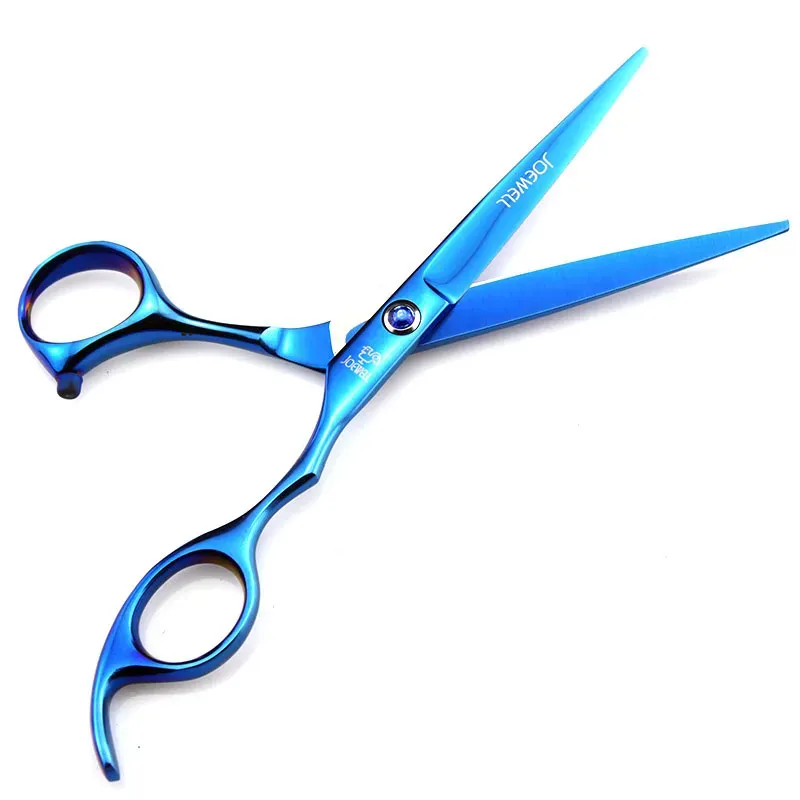 JOEWELL 5.5 inch /6.0'' 6CR golden hair cutting /thinning scissors 62HRC hardness with gemstone screw on handle