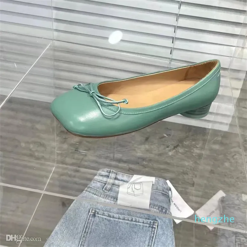 Abito stile designer Primavera e autunno Fiocco Balletto Moda Tacco piatto Suola larga Scarpe da barca nere 35-40