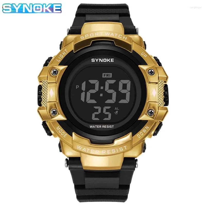 Snyoke Black Digital Watches Big Dial Watch 50 Relogio Masculino 2023