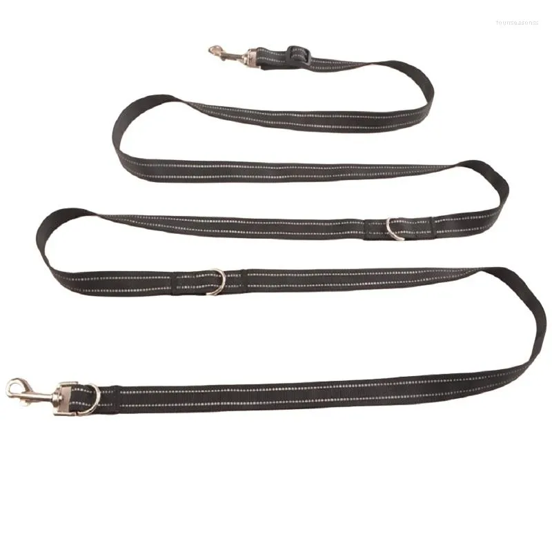 Colliers pour chiens multifonctions une traînée deux petites et moyennes laisses de corde de traction tous les jours utilisation formation marche chaîne laisses de plomb