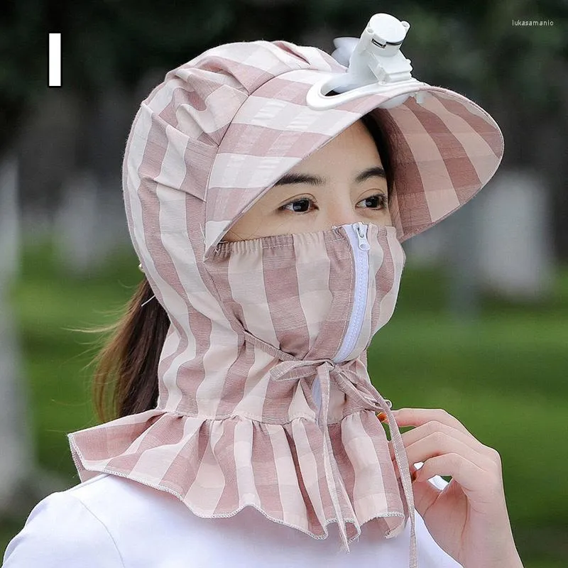 Womens Windproof Wide Brim Packable Wide Brim Hat With Fan Plaid Pattern  For UV Protection, Face Covering, Outdoor Activities, Garden, Work, Fishing,  And Neck Scarf From Lukasamanic, $8.97