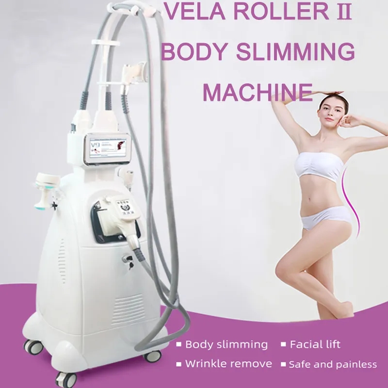 Gratis frakt 40K Cavitation RF Vakuum Slantmaskin Infraröd laserfett Burning Viktminskning Vela Roller Radiofrekvens Skin Dra åt ansiktslyftanordningen