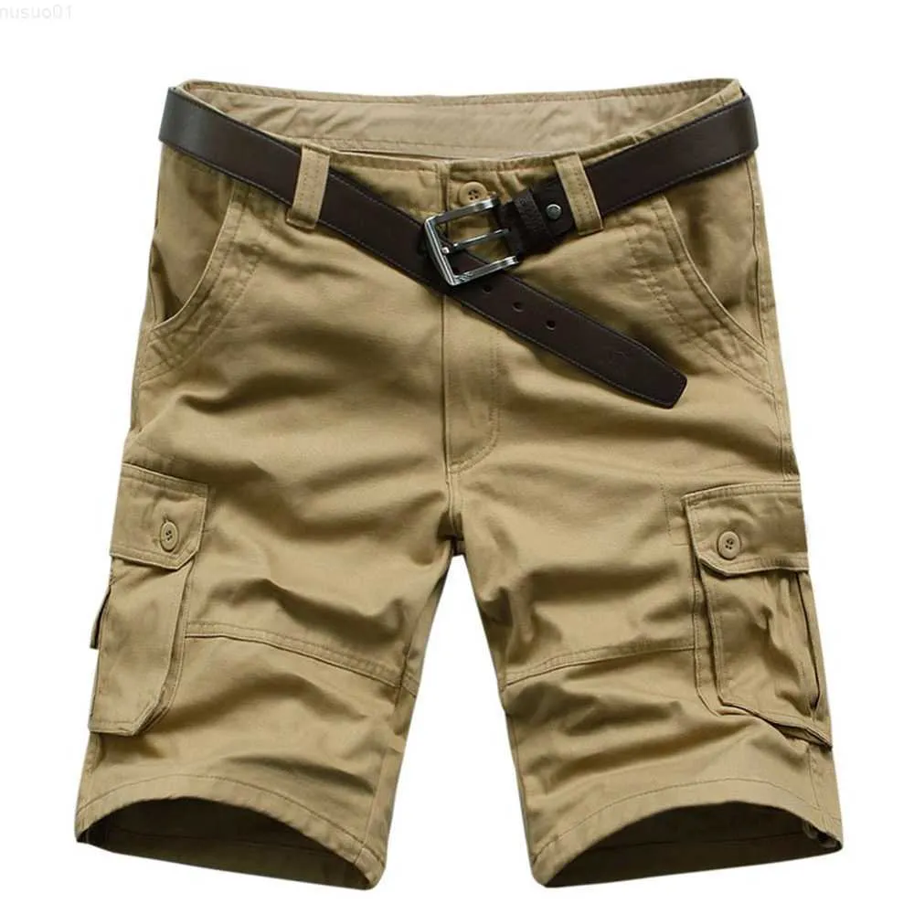 Shorts pour hommes été hommes armée Cargo Shorts coton lâche multi-poches Baggy militaire tactique Shorts travail culotte Bermuda Shorts décontractés 46 L230719