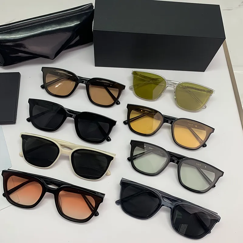 Solglasögon lyx varumärkesdesigner mode mild lilit män kvinnor kvadrat runda big box vintage acetat uv400 solglasögon 230718