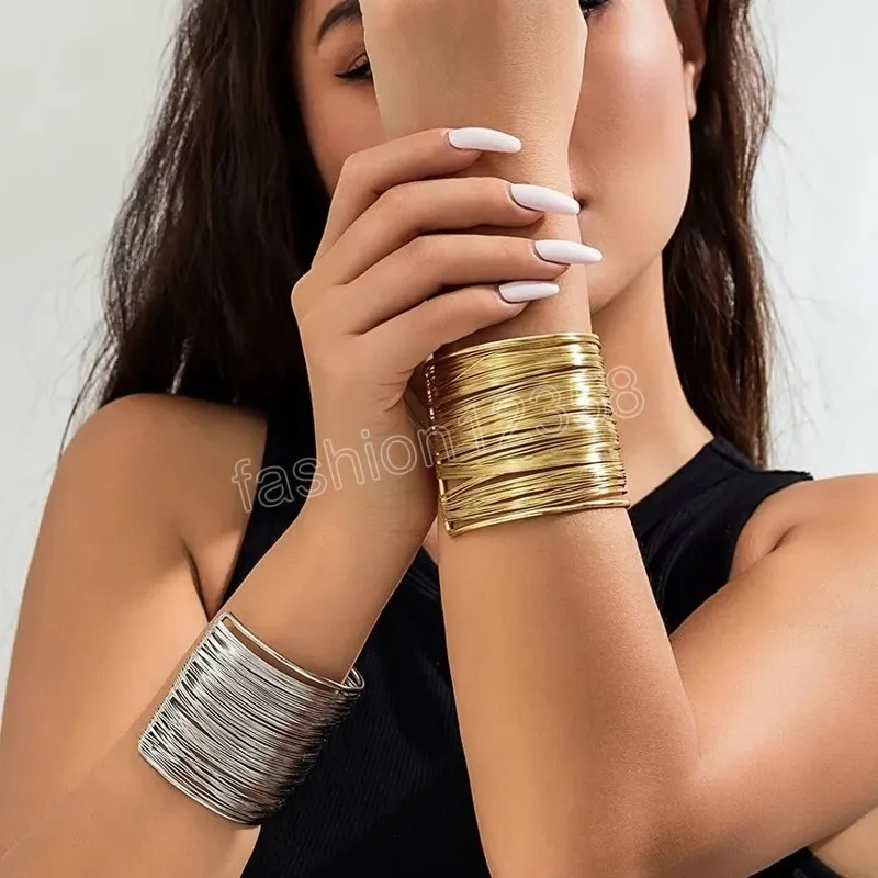 DHgate.com:Punk Rock Cuff Bangles: Hip Hop Hollow Out Wide