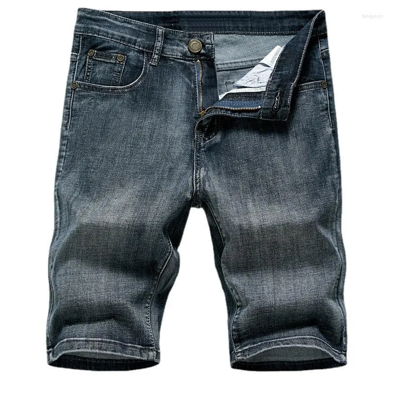 Heren Shorts 2023 Zomer Katoen Dunne Broek Koreaanse Toevallige Slanke Rechte Mid-Taille Laced Mode Zachte Maat 28-40