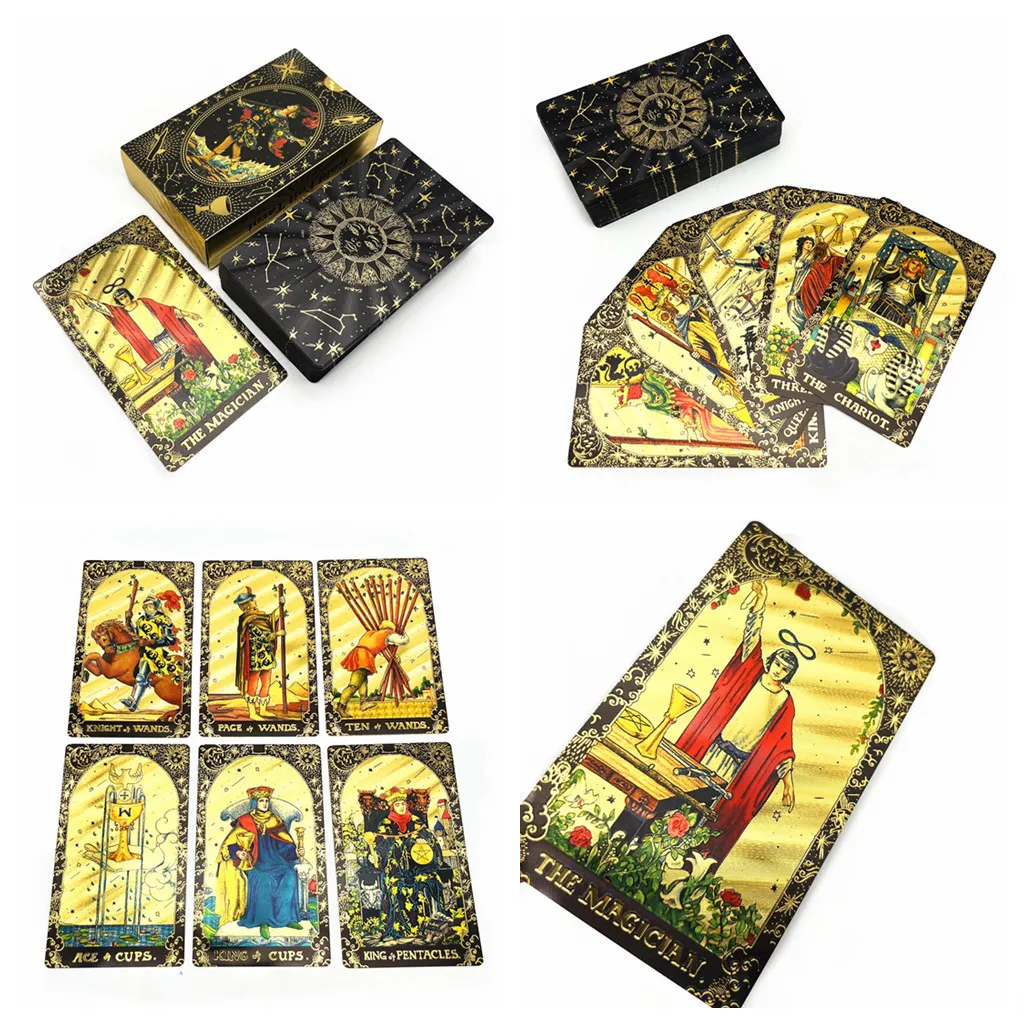 Water Proof Playing Cards Tarot Deck With Plastic Case, Durable Rider ...