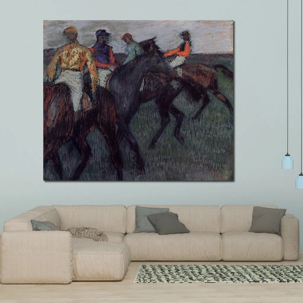 Piękna kobieta na płótnie Art Study Decor Room Decor wyścigowe Edgar Degas malowanie ręcznie robione wysokiej jakości