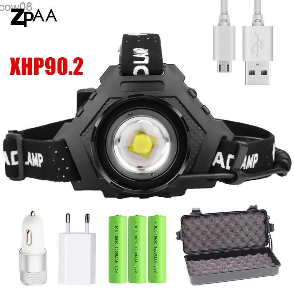 Reflektory XHP70 8000LM D JEDNOSTKA MOCNEGO 18650 LAMPA USB LAMPA LAMPA ZOREM ZAOM BANK PRZEWODNIKA WIĘCEJ WIĘCEJ HKD230719