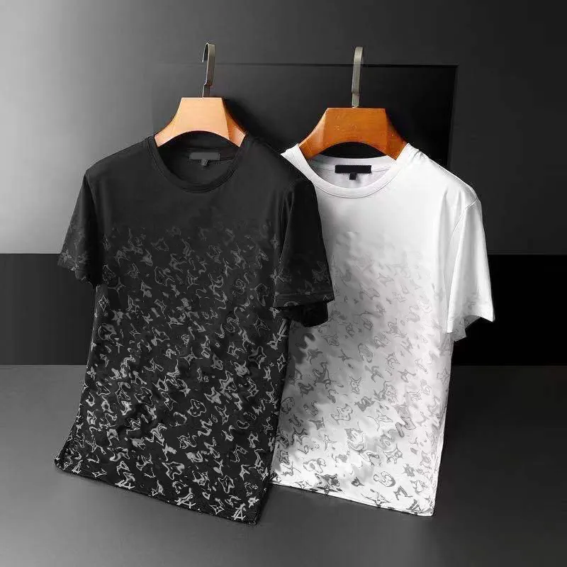 Camiseta de manga corta para hombre camisetas de cuello redondo estampadas jersey de ocio camisetas de gran tama o camiseta S 4XL