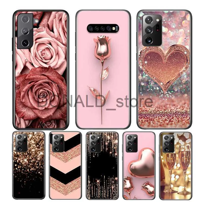 Cell Phone Cases Love Rose Gold Style For Samsung Galaxy S22 S21 S20 S10 S9 Plus Ultra S20FE 5G S10e A52 A12 NOTE 20 9 Plus 10 Lite Phone Case J230719 J230719