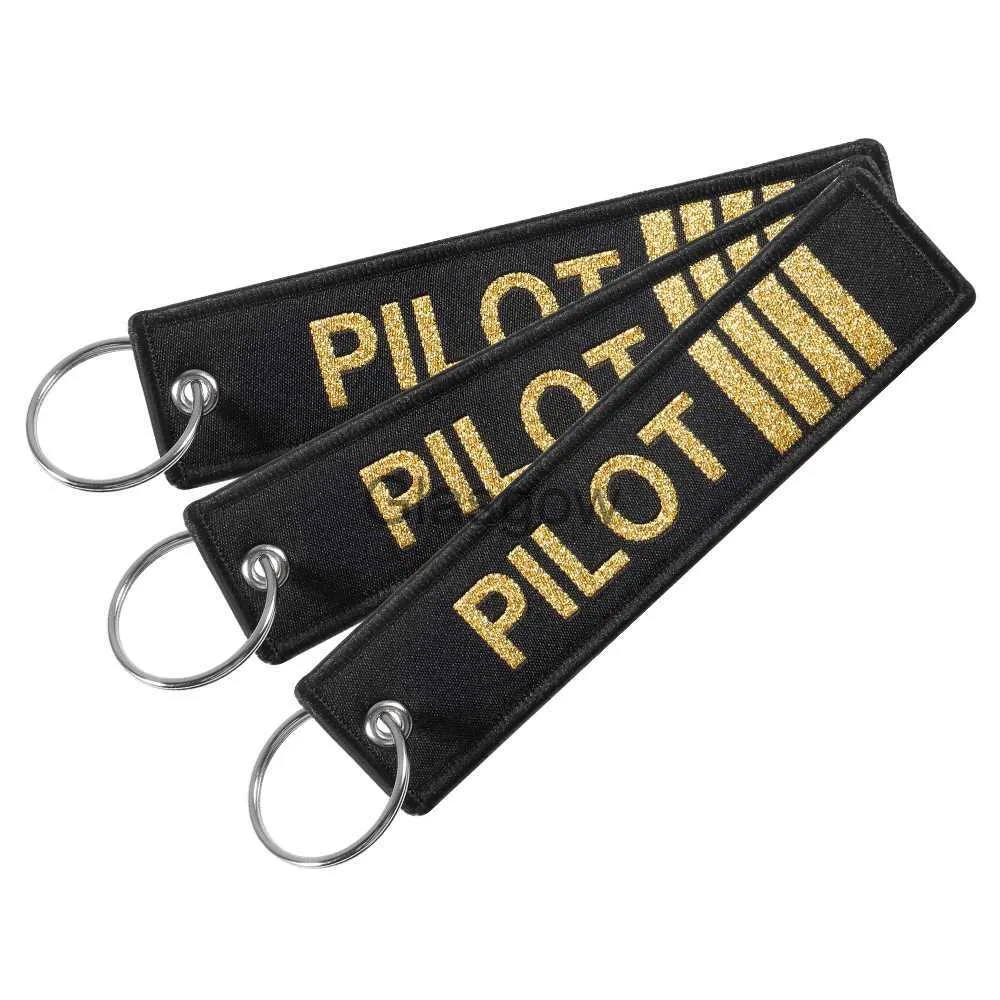 Car Key 3PCS Fashion Trinket Pilot Keychains Porte Woven Flight Crew Pilot Gift Aviation Key Chain Llavero Airplane Keyrings x0718