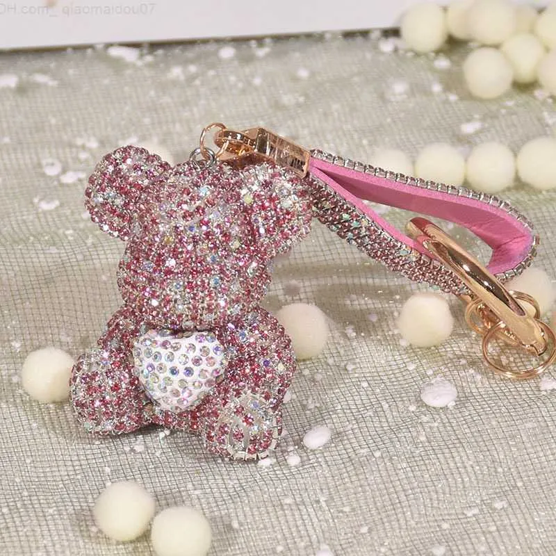 femmes porte-clés porte-clés diamant sac accessoire pendentif rose voiture  de course