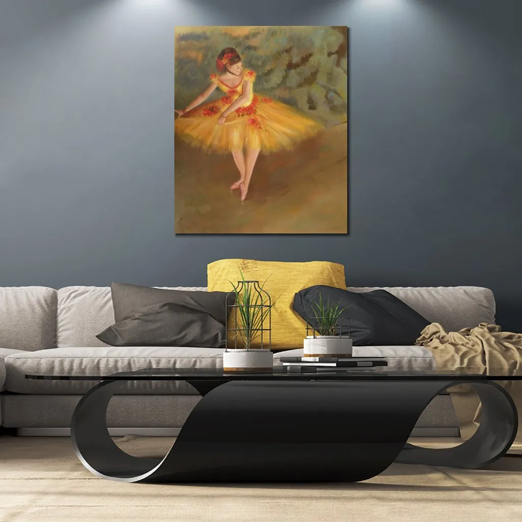 Beautiful Woman Canvas Art Study Room Decor Dancer Making Points Edgar Degas Painting Handmade High Quality