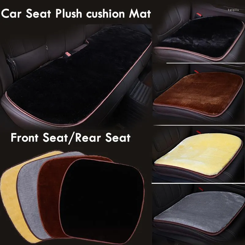 Bilstol täcker Autumn Winter Universal Anti Slip Frab Plush Cushion Cover Chair Pad Mat