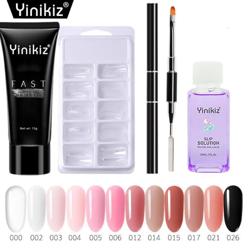 هلام الظفر Francheska 15ml UV البناء السريع مجموعة Poligel البولندية تمديد البناء أكريليك للفن Manicure TSLM2 230718