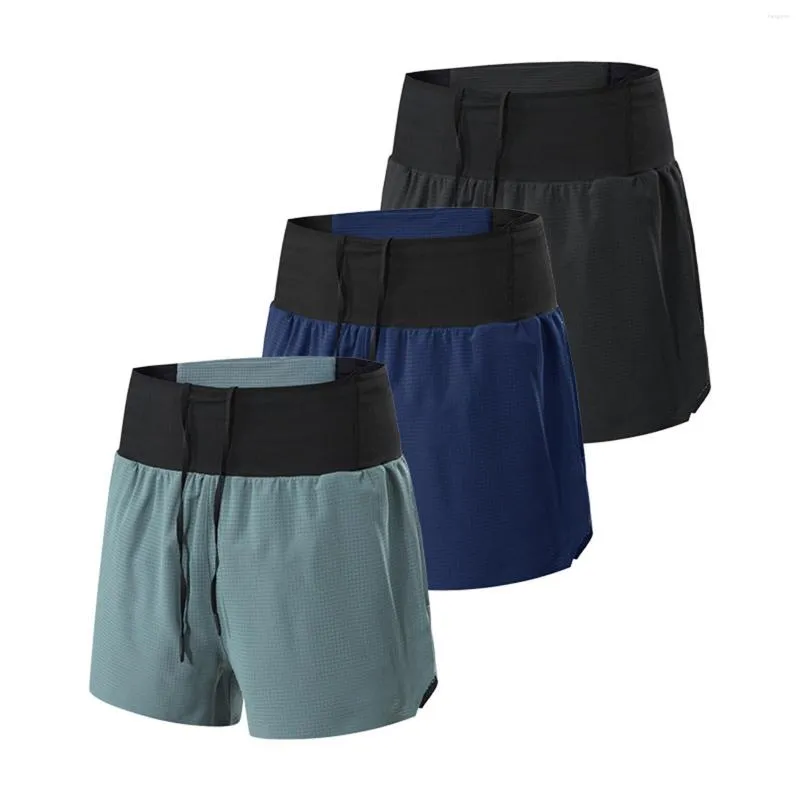 Shorts Masculino Poliéster Masculino M 1 Esportes Duas Peças Camada Dupla Calças de Treino de Corrida Country Secagem Rápida