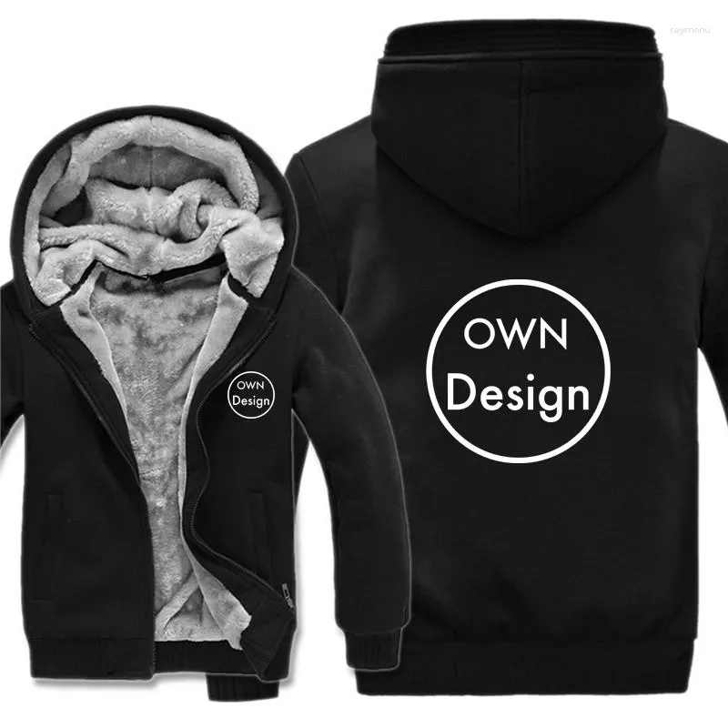 Men's Hoodies Custom Design Men Cool Coat Thicken Make Your Logo Text Sweatshirt Mans Jacket Hoody