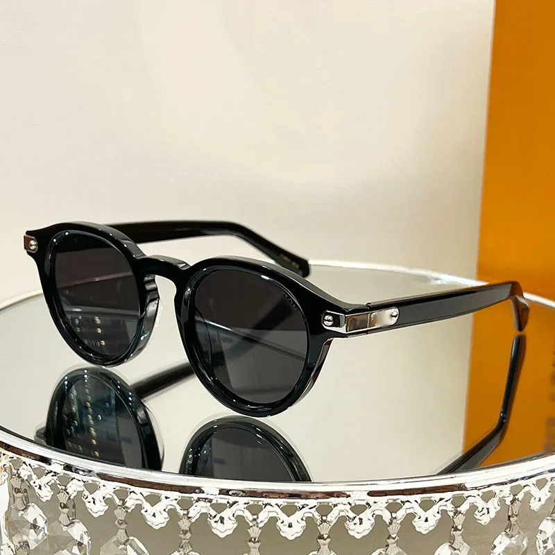 Sunglasses for womens classic brand 1957 round frame glasses designer sunglasses men saccoche electroplated decorative original box