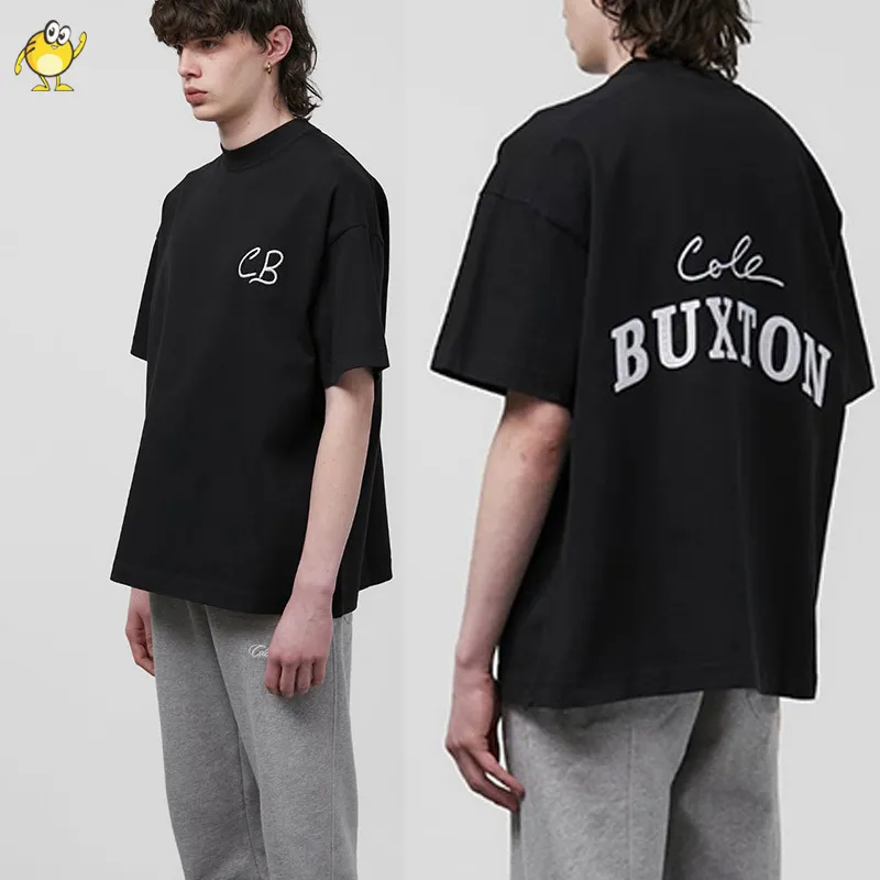 Mens TShirts CB Short Sleeve Fashion Classic Patch Letter Embroidery 1 High Street Casual Cole Buxton Tshirt Top Grade 230718