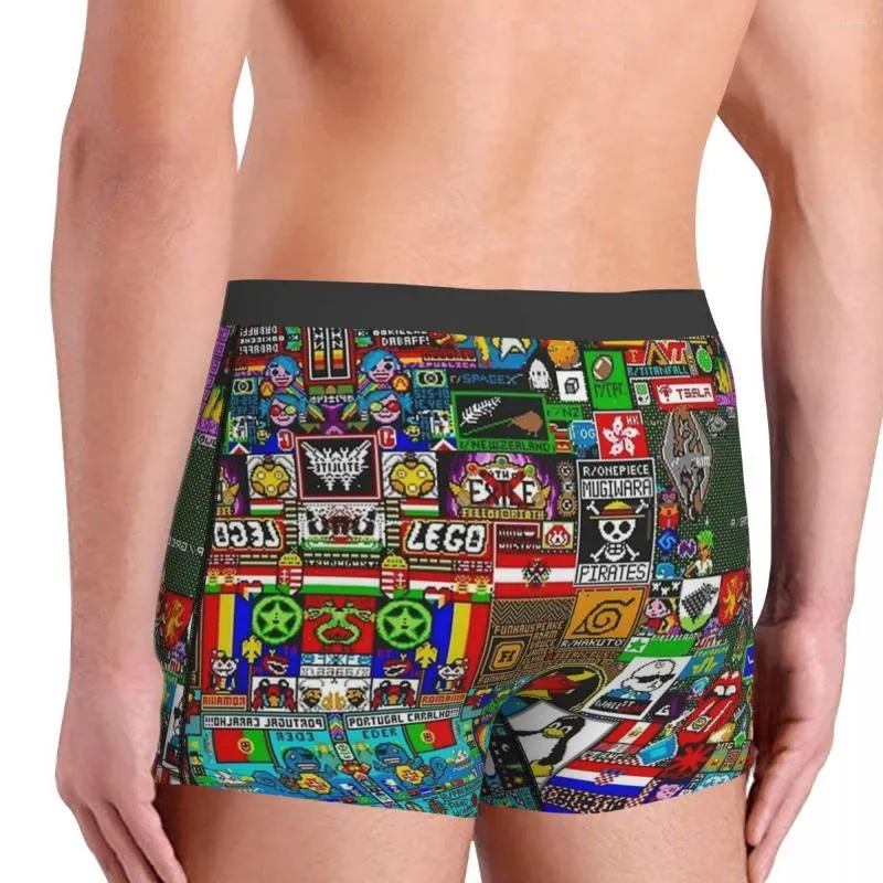 Underpants Final Image Reddit R Place Pixel Art Breathbale Panties Male  Underwear Sexy Shorts Boxer Briefs