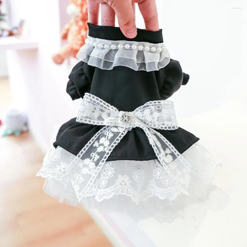 Hundebekleidung Sommer Prinzessin Haustier Kleid für Hunde Kleine Welpen Katze Tutu Hochzeit Party Rock Kleidung Chihuahua Yorks Spitzen-Bowknot-Kleider