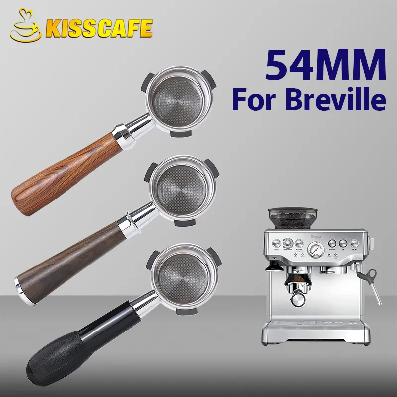 Filtry do kawy 54 mm kawa bez dna Portafilter dla szałwii Breville 870 878 880 Kosz filtrowy Maszyna Espresso BARISTA Akcesoria 230718