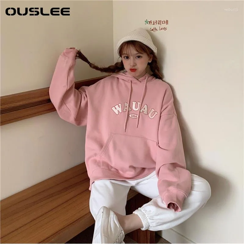 Sweats à capuche femme OUSLEE hiver femmes manches longues sweat à capuche lettres imprimer sweat Cool sweat à capuche femme elle-même Sudaderas étudiant