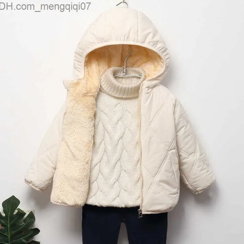 Casaco Casaco de bebê jaqueta grossa de inverno jaqueta de pelúcia quente para meninas jaqueta de pele com capuz roupas infantis casaco de neve Z230720