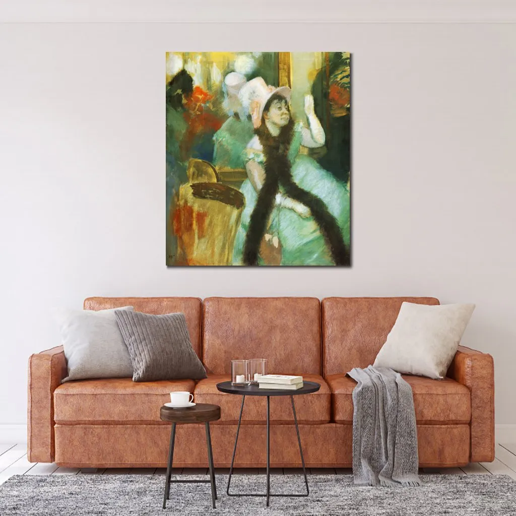 EDGAR DEGAS DANSMALNING BALLERINA PORTRAIT efter en kostymboll handgjorda duk Art Contemporary Restaurant Decor